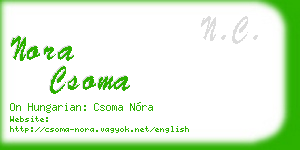 nora csoma business card